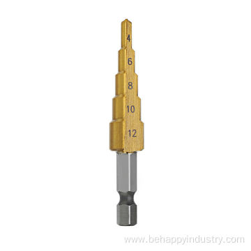 3PCS Hex Hex HSS Titanium Coated Step Drill